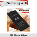 Samsung Galaxy A10 9D Matte Glass Protector, Full Edge To Edge Black Screen Protector For Samsung Galaxy A10. 