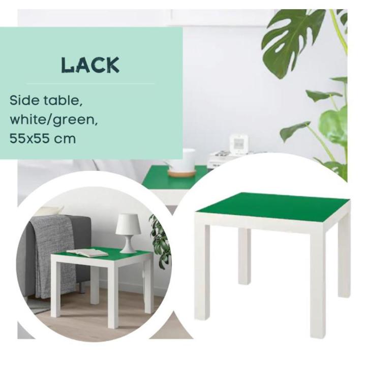 IKEA LACK Side Table- white Green 55x55 cm
