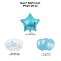 Half Birthday Printed Balloon Collection For Half 1/2 Year Old Baby Boy Or Girl, Half Year Happy Birthday Bouquet For Party Decorations, Half Year, 6 Months Anniversary, Latex & Printed Balloons Parties Decor Supply : Ak39hf9g. 