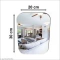 Elegant Rectangular Self-Adhesive Mirror Stickers - High-Quality Non-Glass Wall Décor, 20cm/30cm. 