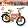 Kids cycle 20 Inches with Carrier, Cycle for Kids for 7-12 Years Age boys and girls with Hi-Ten Steel Frame, V-Brakes Double Chimtta 3 bar KIDS BICYCLE ROAD BIKE FOR KIDS. 