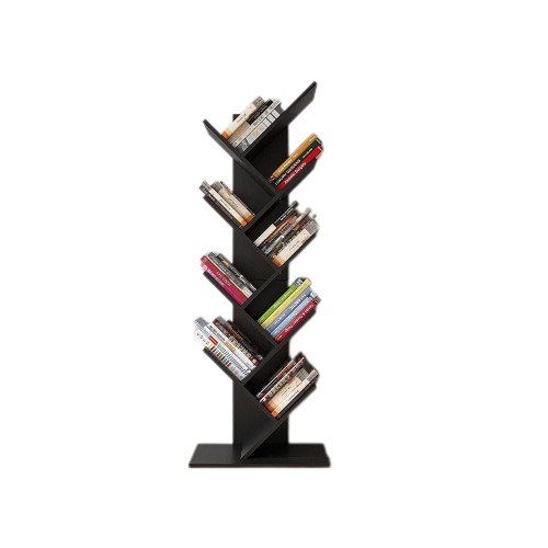 eFurniture 9-Shelf DIY Tree Shaped Floor Standing Bookcase, Storage Rack for Living Room/Home/Office
