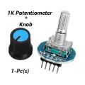 1K Ohm potentiometer Voltage Divider Variable Resistor with knob. 