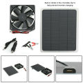 Solar Powered Ventilator Removable USB Interface Summer Multifunctional Replacement Greenhouse Pet House Yacht Cooling Fan. 