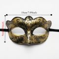 Stage Performance Props Party Cosplay Props Halloween Masks Retro Plastic Jazz Flat Head Creative Eye Half Face Men. 