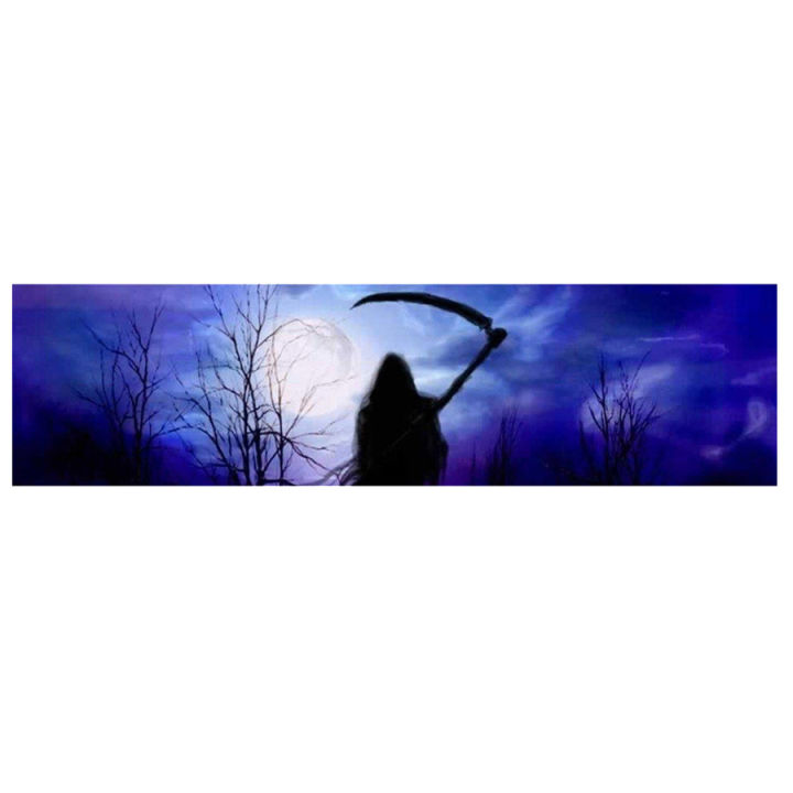 Night Devil Moon for Truck Suv Pickup 3D Rear Windshield Decal Sticker Decor Rear Window Glass Poster 57X18 Inch