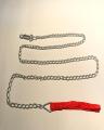 Metal Chain Leash-silver -easy grip-. 