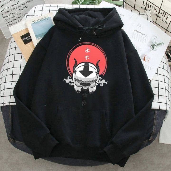 Mens Fleece Hoodies Avatar The Last Airbender Harajuku Print Casual Loose Sweatshirts Male Fashion Long Sleeve Autumn Hoody