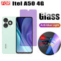 3 in 1 itel A50 4G Shockproof Phone Case for Itel A70 Anti-blue Ray Tempered Glass and Lens Film. 