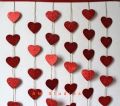 6 Glitter Red Heart Strings door wall decoration living room dining room bedroom door window decor multicolor birthday, new year, school, wedding, engagement, office party, baby shower, bridal shower, Valentine, new home decor, gift, nikkah, mehndi d. 
