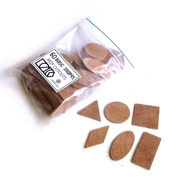 Pack of 20 - Assorted Basic Shapes MDF Cutouts - By Home Decor ...
