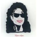 Embroidered Michael Jackson Music Lover celebrity face popstar kids clothing dress shirt cap bag jacket craft logo  shoes Sew Iron On Patch Rock Band#856. 