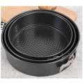 3 Piece Round Shape Nonstick Cake Baking Spring form Pan Mold Tray - 6,7,8 inch. 