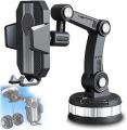 Universal Car Mobile Holder Mount with One-Button Pop-Up, Strong Suction for Dashboard/Windshield, 360° Rotation, Fits Phones 60mm-110mm. 