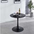 Side Table Round Coffee Table , Black Table Solid Wood Leg. 