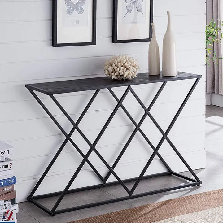 Modern%20High%20Quality%20TOP%20Luxury%20Console%20Table%20New%20Arrival%20with%20Metal%20Frame%20in%20Black%20-%20Image%202