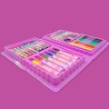 42 pieces kids art set, girls drawing, coloring, and painting kit (color markers, paints, crayon, oil pastels, paper clips, glue, sharpener, and paint brush). 