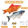 2 Pack Flopping Fish Cat Toy,Electric Moving Fish Toys for Indoor Cats,Realistic Plush Simulation Dancing Wagging Fish Cat Toy Catnip Kicker Bite Toys, Motion Kitten Toy, Interactive chew cat toys. 