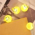 Smiley Face Fairy String Lights Battery Powered Children's Room Decoration. 