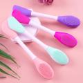 1PC Face Mask Brush, Double-Ended Silicone Face Mask Brush Flexible Mud Mas. 
