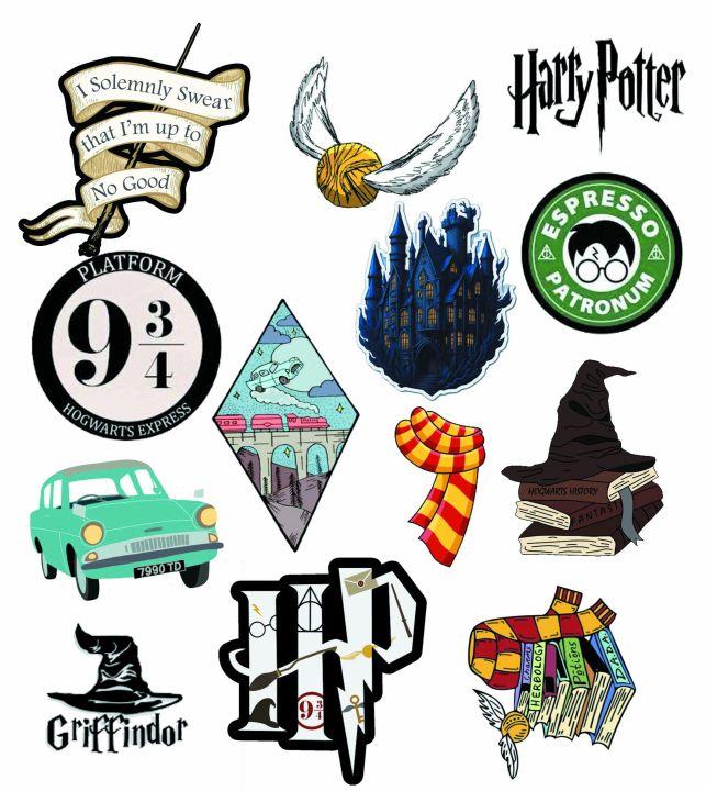 Harry Potter Stickers - 3 inch x 2 inch approx - Sticker for Laptop - Sticker for Mobile