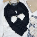 Farfi Beachwear with Cover High Waist High Cut Spaghetti Straps Bralette Bikini. 