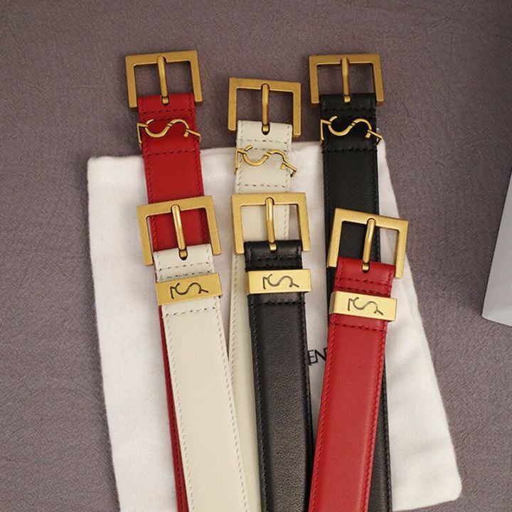 Metal%20Buckle%20Women's%20Leather%20Belt,%20Thin%20Waist%20Strap,%20Black/White,%2040-inch%20-%20Image%206