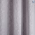 Jacquard Curtains Set, Lined Eyelet Curtains for Room - Diamond Texture Silver Grey - Pack of 2. 