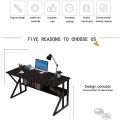 K-Shaped Simple Home Desk - Office Simple Study Desk - Student Writing Desktop Desk - Modern Economic Computer Desk - 47.2x23.6x28.8 inch Gaming Computer Desk with Storage, for Office, Bedroom Black. 