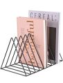 MULTIPURPOSE FILE FOLDER DESK ORGANIZER 9 PORTION STRONG POWDER COATED IRON BOOK & MAGAZINE RACK. 
