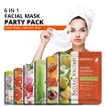 (Pack of 12) Natural Solution Facial Mask Party Pack | Face Mask For Glowing Skin. 