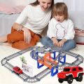 Railway Racing Track Play DIY Multi-layered Assembling City Racing Rail Car Children Vehicle Slide Train educate Gift. 