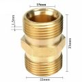 Extension Connector to join M22-15mm Threaded Pressure Hoses - Adapter Joinder Extender Joint for Two Pressure Pipes. 