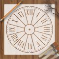 Clock Reusable Stencil For Canvas And Wall Painting. 