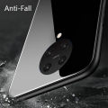 Biruiqu For Xiaomi Pocophone F2 Pro Poco F2 Pro Shockproof Tempered Glass Back Soft Silicone Edge Black Case Cover Casing. 