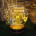 Customize 3D Illusion Calendar Lamp, Night Lamp, Lamp, Decoration Piece, Home Decor. 