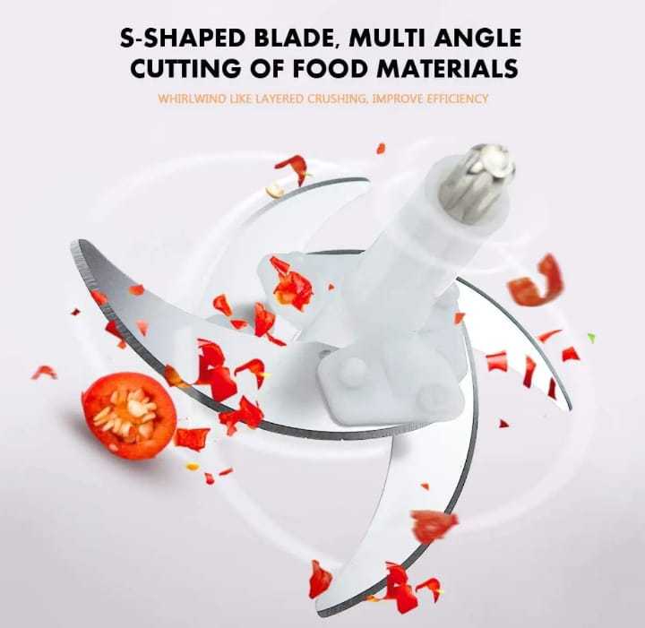 Manual food processor - Food processor Machine - Manual Meat Grinder - Multifunctional Food Processor - High Quality Food Processor Easy Pull Speedy Food Chopper | 1500ml | with 3 Curved Steel Blades, Manual Food Chopper to Chop, Blend.