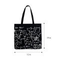 Canvas Bags Handbag For Women Shopper Cute Cat Tote Bag With Zipper Bag Cartoon Shoulder Bags. 