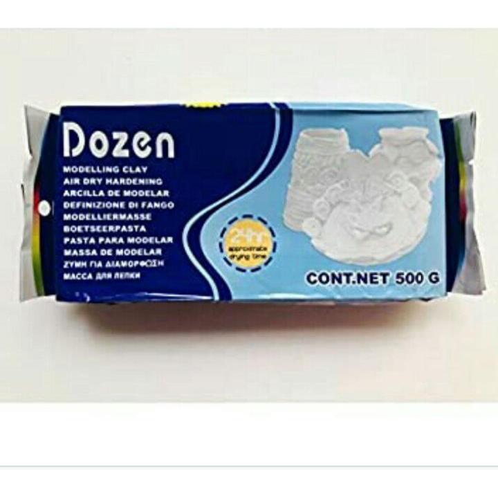 Dozen Air Dry Clay 500 G  White