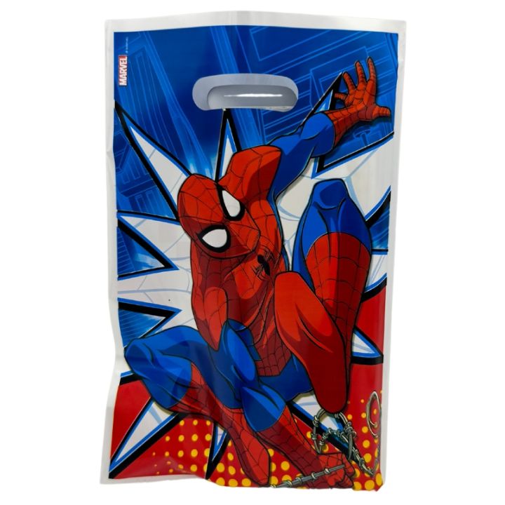 Spiderman%20Goody%20Bags%20-%2010%20x%206%20Inch%20-%20Gift%20Bags%20-%20Spiderman%20Themed%20Party%20-%20Blue%20-%20Boys%20-%20Pack%20Of%2010%20-%20Image%203