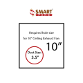 Smart Fans 10" False Ceiling/ Suspended Ceiling/ Duct Type Exhaust Fan Built-in Thermal Protection Plastic. 