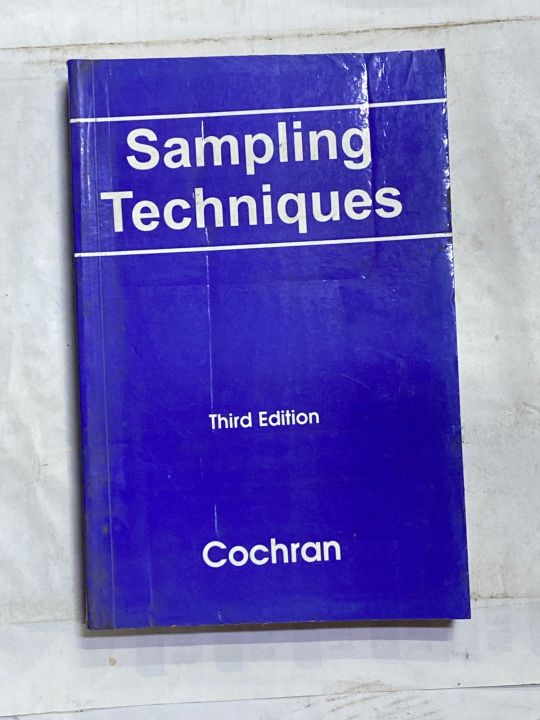SAMPLING TECHNIQUES 3rd EDITION BY COCHRAN | Daraz.pk