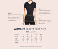 Deep Neck Short Length Ladies T Shirt. 