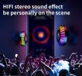 High Bass F8 Bone Conduction Speaker Bluetooth RGB Speaker Multi Lighting Music Wireless Speaker Stereo Rhythm Lights Rechargeable Speaker Turn Anything Into Speaker. 