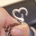 Ins Style Heart Shaped Keychain Backpacks Bowknot Heart Keyring for Women Y2k Jewelry Gift. 