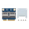 New Mini PCI-e to Dual Micro Secure Digital TF Adapter Card Converter Extender Card. 