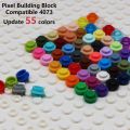 500pcs DIY Building Blocks 1x1 Round Plate MOC Pixel Art Kit Brick Bulk Compatible 4073 Anime Figure Enlighten Gift for Children. 