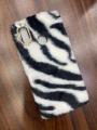Oppo Realme 3 Fuzzy Plush Case for Girls Women Warm Winter Fluffy Furry Plush Soft TPU Shockproof Phone Case. 