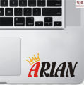 Custom Name Sticker for Laptop (4x1.5) Inches (Red & White) Your Name with Crown Customise Name Sticker Laptop Sticker Mobile Sticker Bike Stickers Bike Stickers 125 Stickers For Bike Bike Accesories Car Sticker, Bike Stickers, Car Accesories. 