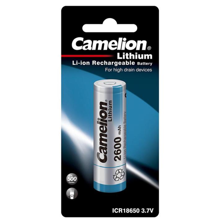 CAMELION  rechargeable Lithium Batteries ICR18650 - 2600 mAh 18560 CELLS RECHARABLE 18650 CELL